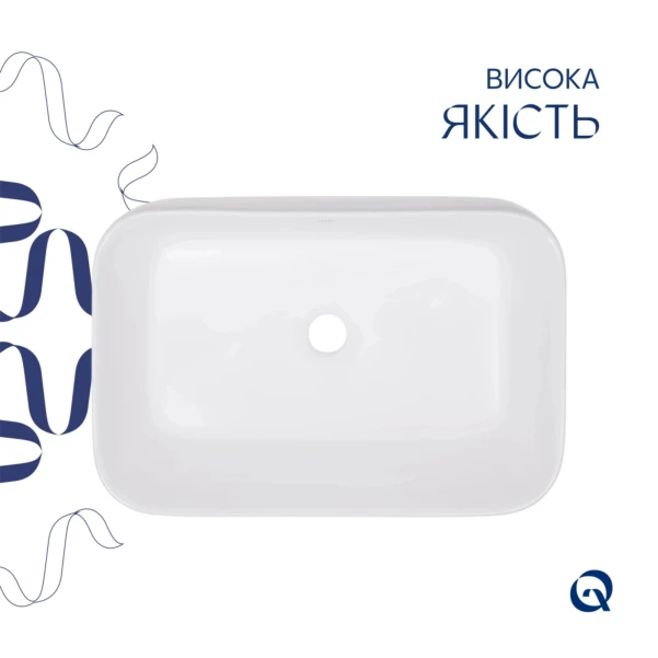 Комплект Qtap Scorpio: Раковина накладна 600x400x120 мм, Matt Black, овальна + Донний клапан Pop-up PU03 - 3 фото