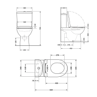 Унітаз-компакт Qtap Robin Ultra Quiet безободковий з сидінням Soft-close QT13226089AW - 1 фото