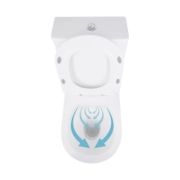 Унітаз-компакт Qtap Robin Ultra Quiet безободковий з сидінням Soft-close QT13226089AW - 5 фото