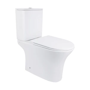 Унитаз-компакт Qtap Presto безободковый с сиденьем Soft-close QT24221217AW