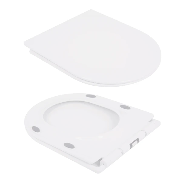 Унітаз-компакт Qtap Robin Ultra Quiet безободковий з сидінням Soft-close QT13226089AW - 7 фото
