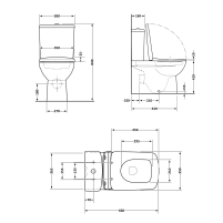 Унитаз-компакт Qtap Kalao безободковый с сиденьем Soft-close QT08221213AW - 1 фото