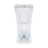 Унитаз-компакт Qtap Kalao безободковый с сиденьем Soft-close QT08221213AW - 5 фото