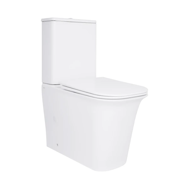 Унитаз-компакт Qtap Nando безободковый с сиденьем Soft-close QT12221222AW