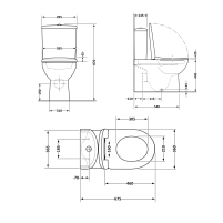 Унитаз-компакт Qtap Scorpio безободковый Ultra Quiet с сиденьем Soft-close QT14226088AW - 1 фото