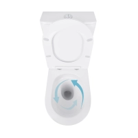 Унитаз-компакт Qtap Scorpio безободковый Ultra Quiet с сиденьем Soft-close QT14226088AW - 5 фото