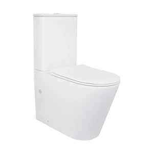 Унитаз-компакт Qtap Scorpio безободковый Ultra Quiet с сиденьем Soft-close QT14226088AW