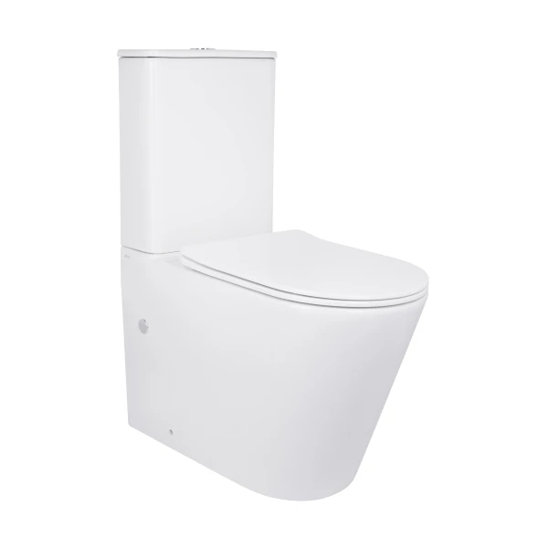 Унитаз-компакт Qtap Scorpio безободковый Ultra Quiet с сиденьем Soft-close QT14226088AW