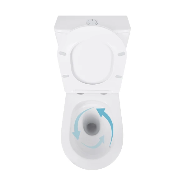Унитаз-компакт Qtap Scorpio безободковый Ultra Quiet с сиденьем Soft-close QT14226088AW - 5 фото