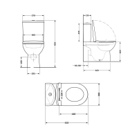 Унітаз-компакт Qtap Scorpio безободковий Ultra Quiet з сидінням Soft-close QT14226088AW - 1 фото