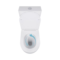 Унітаз-компакт Qtap Scorpio безободковий Ultra Quiet з сидінням Soft-close QT14226088AW - 5 фото