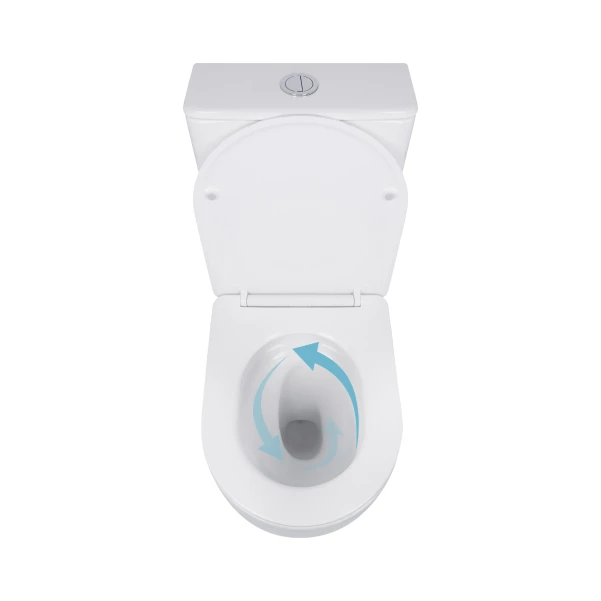 Унітаз-компакт Qtap Scorpio безободковий Ultra Quiet з сидінням Soft-close QT14226088AW - 5 фото