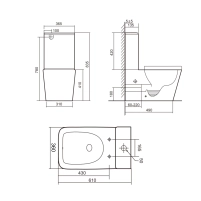 Унитаз напольный Qtap Tern Ultra Quiet безободковый с сиденьем Soft-Close QT17226003AW White - 1 фото