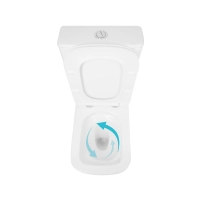 Унитаз напольный Qtap Tern Ultra Quiet безободковый с сиденьем Soft-Close QT17226003AW White - 5 фото