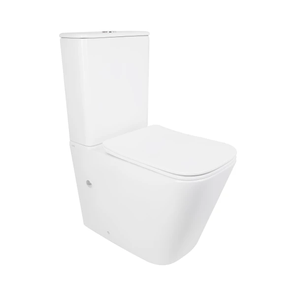 Унитаз напольный Qtap Tern Ultra Quiet безободковый с сиденьем Soft-Close QT17226003AW White