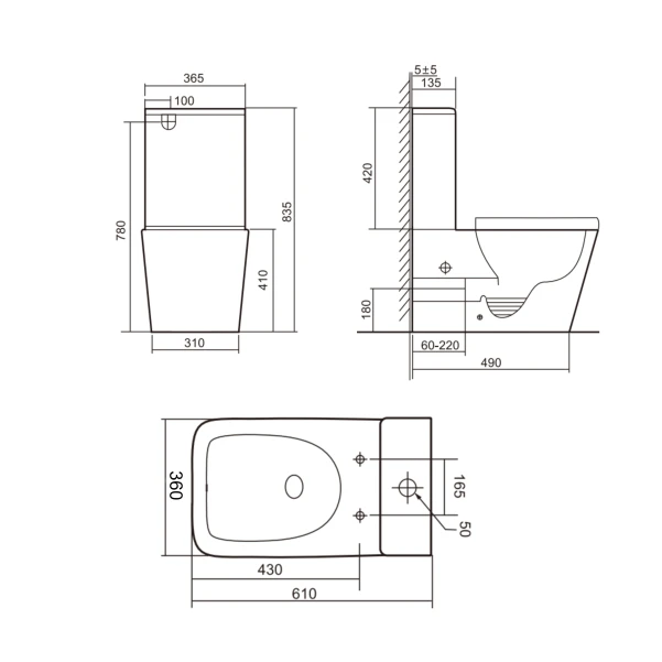 Унитаз напольный Qtap Tern Ultra Quiet безободковый с сиденьем Soft-Close QT17226003AW White - 1 фото