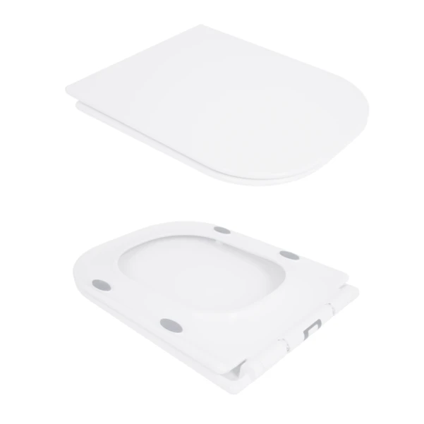Унитаз-компакт Qtap Presto Quadro безободковый с сиденьем Soft-close QT24221215AW - 7 фото