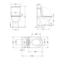 Унитаз напольный Qtap Robin New Ultra Quiet безободковый с сиденьем Soft-Close WHITE QT13226083AW - 1 фото