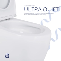 Унитаз напольный Qtap Robin New Ultra Quiet безободковый с сиденьем Soft-Close WHITE QT13226083AW - 4 фото