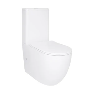 Унитаз напольный Qtap Robin New Ultra Quiet безободковый с сиденьем Soft-Close WHITE QT13226083AW