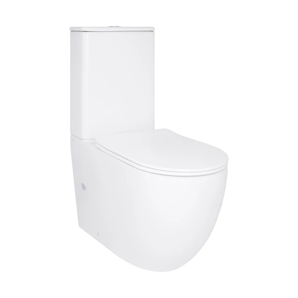 Унитаз напольный Qtap Robin New Ultra Quiet безободковый с сиденьем Soft-Close WHITE QT13226083AW