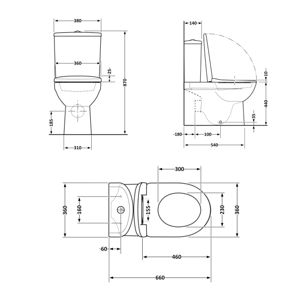 Унитаз напольный Qtap Robin New Ultra Quiet безободковый с сиденьем Soft-Close WHITE QT13226083AW - 1 фото