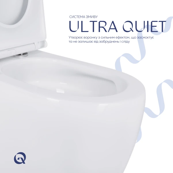 Унитаз напольный Qtap Robin New Ultra Quiet безободковый с сиденьем Soft-Close WHITE QT13226083AW - 4 фото