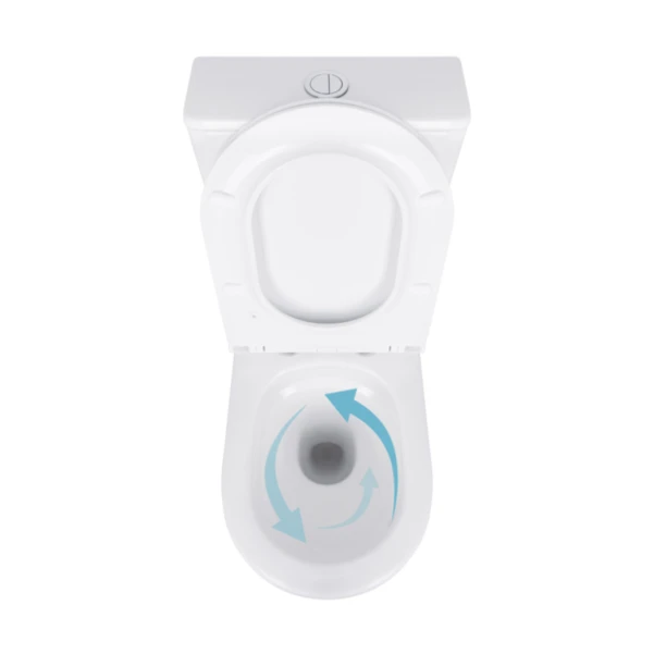 Унитаз напольный Qtap Robin New Ultra Quiet безободковый с сиденьем Soft-Close WHITE QT13226083AW - 5 фото