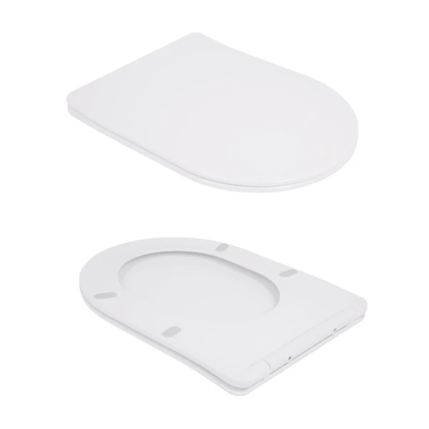 Унитаз напольный Qtap Robin New Ultra Quiet безободковый с сиденьем Soft-Close WHITE QT13226083AW - 7 фото