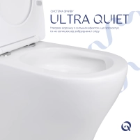 Унітаз-компакт Qtap Crow Eco безобідковий з сідінням Soft-close QTCRO27W48750 - 4 фото