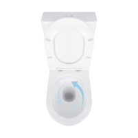 Унітаз-компакт Qtap Crow Eco безобідковий з сідінням Soft-close QTCRO27W48750 - 5 фото