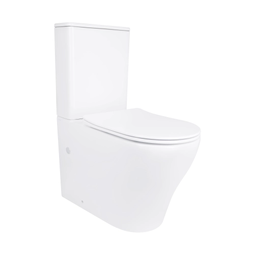 Унитаз напольный Qtap Virgo Ultra Quiet безободковый с сиденьем Soft-Close WHITE QT18226092AW