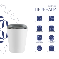 Унітаз підлоговий Qtap Jay Eco Ultra Quiet з сидінням Soft-close 640x360x835 мм QTJAY27W48749 White - 3 фото