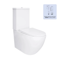 Унітаз підлоговий Qtap Robin New Ultra Quiet безобідковий з сидінням Soft-close WHITE QT13226083AW
