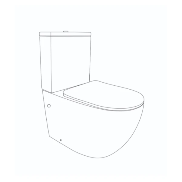 Унітаз підлоговий Qtap Robin New Ultra Quiet безобідковий з сидінням Soft-close WHITE QT13226083AW - 1 фото
