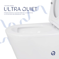 Унітаз підлоговий Qtap Tern Ultra Quiet безобідковий з сидінням Soft-Close QT17226003AW White - 5 фото