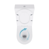 Унітаз підлоговий Qtap Tern Ultra Quiet безобідковий з сидінням Soft-Close QT17226003AW White - 6 фото