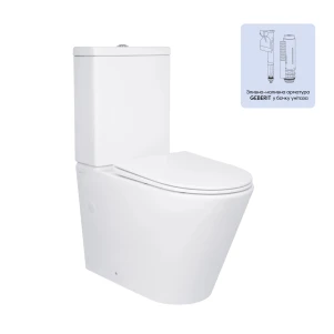 Унітаз підлоговий Qtap Tern Ultra Quiet безобідковий з сидінням Soft-Close QT17226003AW White