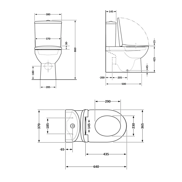 Унітаз підлоговий Qtap Tern Ultra Quiet безобідковий з сидінням Soft-Close QT17226003AW White - 2 фото
