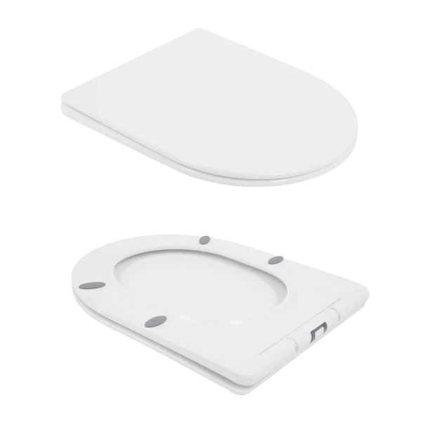 Унітаз підлоговий Qtap Tern Ultra Quiet безобідковий з сидінням Soft-Close QT17226003AW White - 8 фото