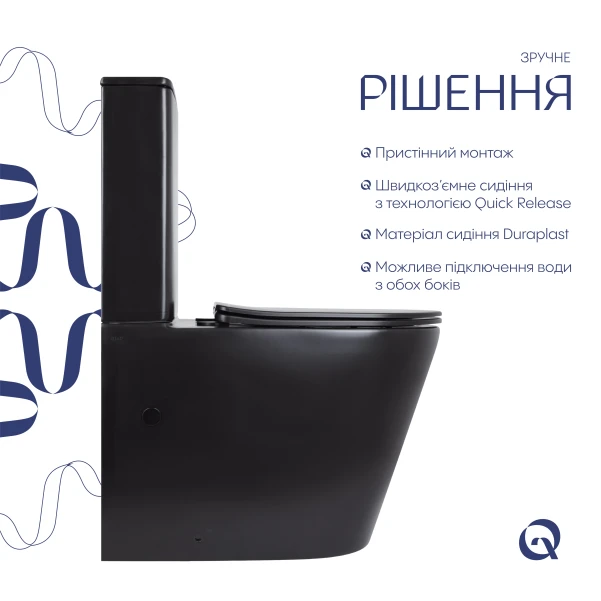 Унітаз підлоговий Qtap Swan Eco Ultra Quiet з сидінням Soft-close 640x360x835 мм QTSWA27W48748 White - 3 фото