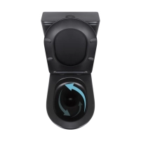 Унітаз підлоговий Qtap Scorpio Ultra Quiet безобідковий з сидінням Soft-close MATT BLACK QT14226088AMB - 5 фото