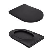 Унітаз підлоговий Qtap Scorpio Ultra Quiet безобідковий з сидінням Soft-close MATT BLACK QT14226088AMB - 7 фото