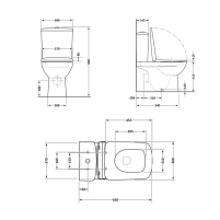 Унитаз-компакт Qtap Crow Eco безободковый с сиденьем Soft-close QTCRO27W48750 - 1 фото