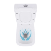 Унитаз-компакт Qtap Crow Eco безободковый с сиденьем Soft-close QTCRO27W48750 - 6 фото