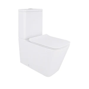 Унітаз-компакт Qtap Crow безобідковий з сідінням Soft-close QT05222170W