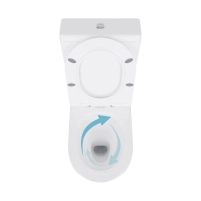 Унітаз підлоговий Qtap Swan Ultra Quiet з сидінням Soft-close 640x360x835 мм QT16222182TW White - 4 фото