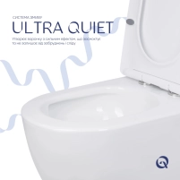 Унітаз підлоговий Qtap Jay Ultra Quiet з сидінням Soft-close 640x360x835 мм QT07222175TW White - 4 фото