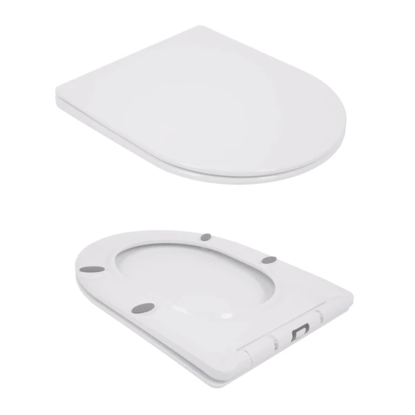 Унітаз підлоговий Qtap Jay Ultra Quiet з сидінням Soft-close 640x360x835 мм QT07222175TW White - 7 фото