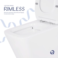 Унитаз-компакт Qtap Crow безободковый с сиденьем Soft-close QT05222170W - 5 фото